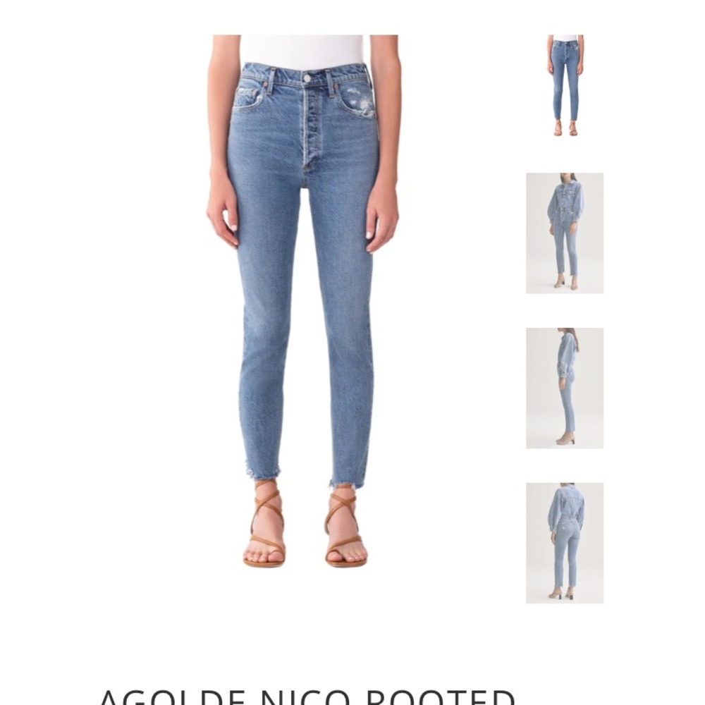 Agolde Nico High Rise in Rooted